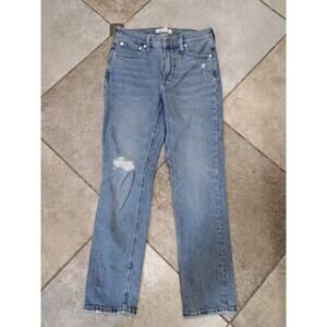 MADEWELL Womens Size 25 The Mid Rise Perfect Vintage Straight Leg Jeans